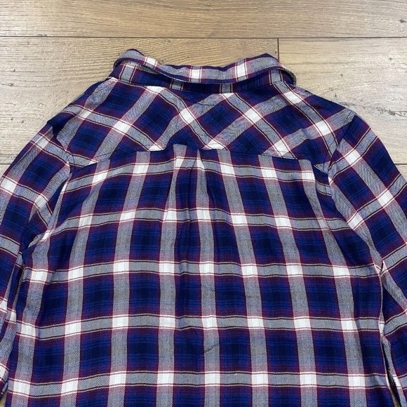 Rails Shirt Womens Small Blue Red Plaid Button Front Long Sleeve Top Soft - Picture 9 of 13